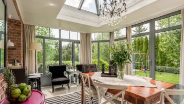 Large enclosed sunroom.