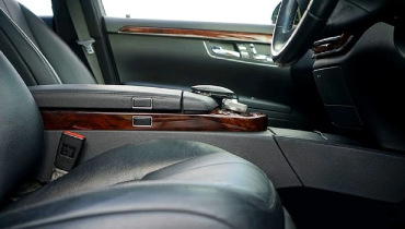 dark gray car interior front seats